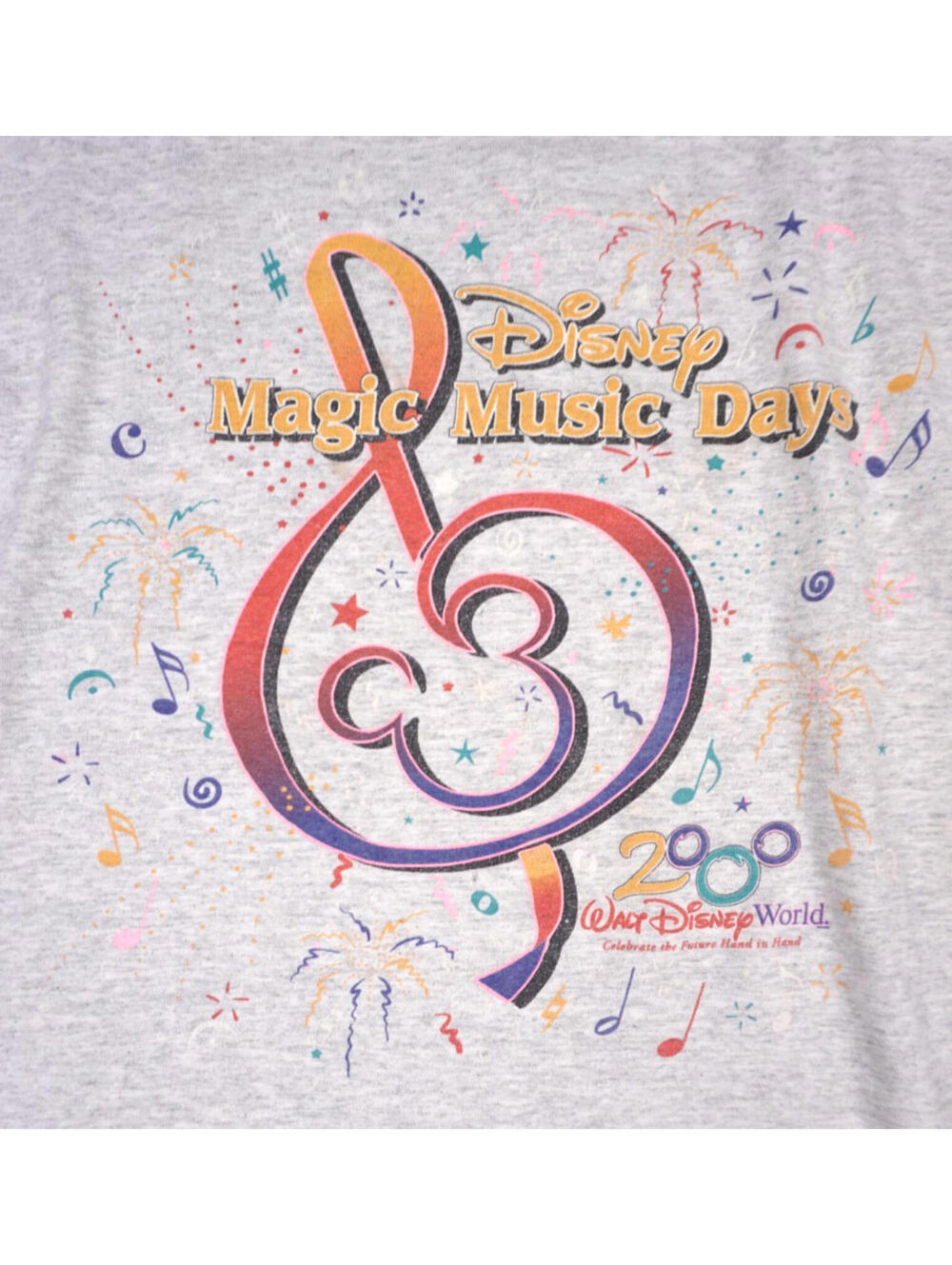 Vintage Walt Disney World T Shirt Large Magic Music Days 2000 Y2K Mickey Mouse